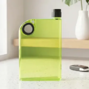 A5 Notebook Shape Slim Flat Travel Water Bottle 420ml ( default, OS )