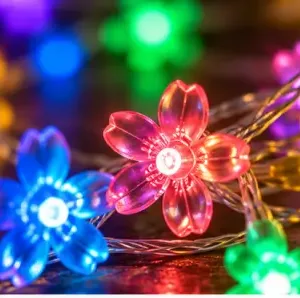 Silicone Blossom Flower Multicolor LED Fairy String Lights ( default, OS )