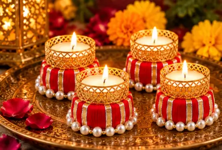 dGPD7SNFj29mwUgGlZvmMkMO97CU58C4skdU4wAq.webp Arooman Red Metal Tealight Candle Holders for Home Décor – Set of 4 ( default, OS )
