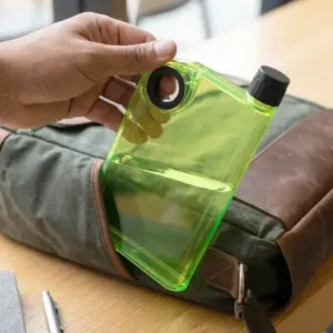 A5 Notebook Shape Slim Flat Travel Water Bottle 420ml ( default, OS )