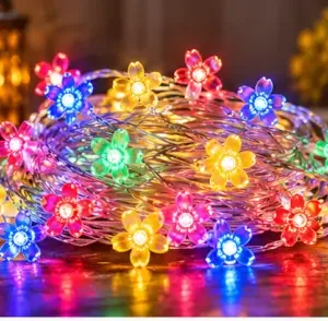 Silicone Blossom Flower Multicolor LED Fairy String Lights ( default, OS )