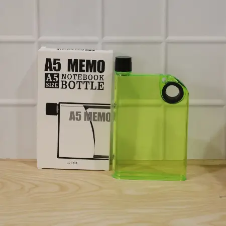 rCYy4nhZmxSh7bxtes7IbZmujrXrR4x7XRBwlrzZ.webp A5 Notebook Shape Slim Flat Travel Water Bottle 420ml ( default, OS )